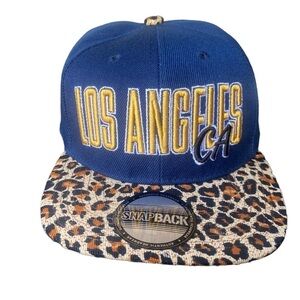 Los Angeles Snapback Acrylic Leopard Hat
